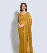 Women embellished georgette sequinned saree