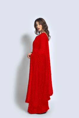 Women embellished georgette sequinned saree 2
