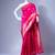 Magenta woven zari saree with gold blouse