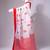 White lychee silk saree with red motifs & border