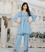 Women Rayon Comfortable and Stylish Kurta & Palazzo Set