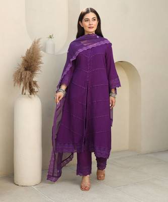 Violet dreams cotton gauze suit set 1
