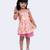 Twisha smart cotton printed breezy beach top & polka printed shorts -white & pink