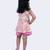 Twisha smart cotton printed breezy beach top & polka printed shorts -white & pink