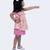 Twisha smart cotton printed breezy beach top & polka printed shorts -white & pink