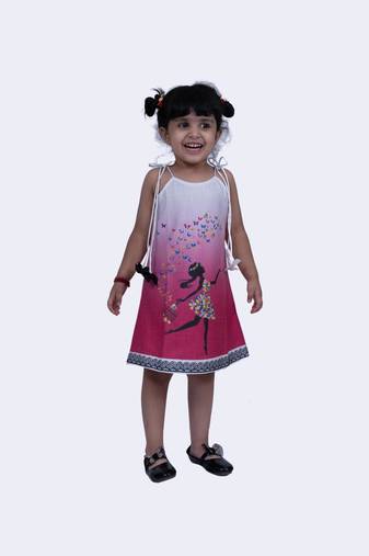 Twisha sweet slub printed strappy dress-pink