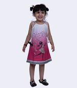 Twisha sweet slub printed strappy dress-pink