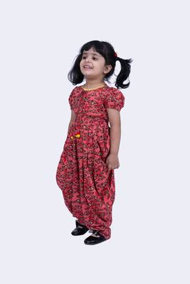 Twisha beautiful rayon butterfly printed jumpsuit -coral 3