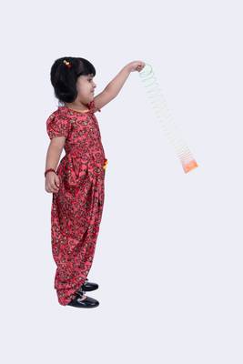 Twisha beautiful rayon butterfly printed jumpsuit -coral 4