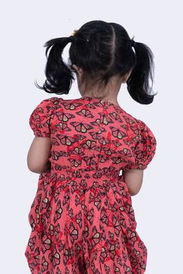 Twisha beautiful rayon butterfly printed jumpsuit -coral 5
