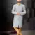 Gray havy classic indowestern sherwani with stone zari work with fansy batton