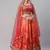 Astonishing Orange Digital Printed Organza Silk Lehenga Choli Wedding Lehenga