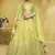 Lime Green Foil Work Net Indian Party Wear Lehenga Choli
