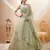 Pretty Pista-Green Sequins Georgette Indian Engagement Wear Lehenga Dress