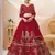 Fascinating Red Zari & Sequins Embroidered Silk Indian Wedding Lehenga Dress