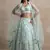 fabulous blue sequins embroidered wrok soft net fabric Indian designer engagement wear lehenga