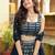 awesome navy blue sequins embroidered georgette fabric indian lehenga dress designs
