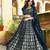 awesome navy blue sequins embroidered georgette fabric indian lehenga dress designs