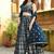 awesome navy blue sequins embroidered georgette fabric indian lehenga dress designs