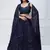  Navy Blue Sequins Embroidered Georgette Party Wear Indian Lehenga Dress