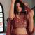  Maroon Sequins Georgette Wedding Wear Lehenga Choli With Dupatta