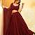 Maroon Colored Sequins Embroidered Georgette Wedding Lehenga Choli Dress