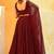 Maroon Colored Sequins Embroidered Georgette Wedding Lehenga Choli Dress