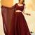 Maroon Colored Sequins Embroidered Georgette Wedding Lehenga Choli Dress