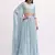 skyblue sequins embroidered georgette sangeet wear indian designer wedding lehenga choli
