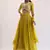 fabulous yellow sequins embroidered georgette haldi wear lehenga choli