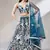 ravishing blue color sequins embroidered soft net indian party wear lehenga choli