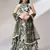 awesome olive green sequins embroidered art soft net mehendi wear indian wedding lehenga choli
