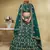 Fascinating Green Sequins And Thread Embroidered Silk Indian Wedding Lehenga Dress For Bride
