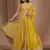  Yellow Sequins Georgette Indian Wedding Lehenga Dress