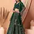 Green Sequins Zari Embroidered Georgette Wedding Lehenga Dress