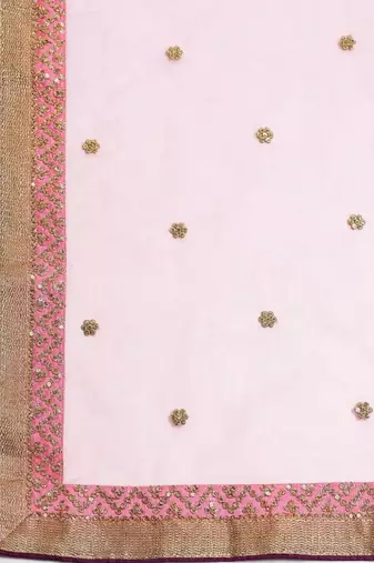  Purple Sequins Silk Wedding Lehenga With Pastel Pink Choli And Dupatta Wedding Lehenga