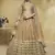  Beige Foil Work Net Monotone Wedding Wear Lehenga Choli