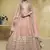 Fascinating Pink Foil Work Net Designer Bridesmaid Wear Lehenga Choli