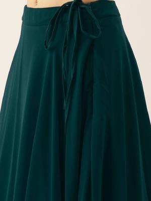 Green Thread Embroidered Georgette Wedding Wear Indian Lehenga Choli 5