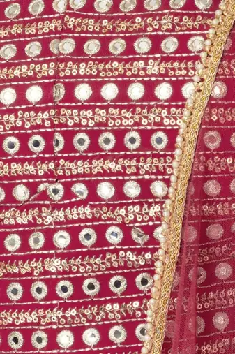 Pink Georgette Ethnic Wear Lehenga With Sequins Choli