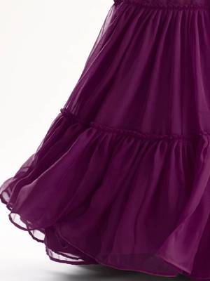 Purple Georgette Party Wear Indian Lehenga Dress With Sequins Choli 5