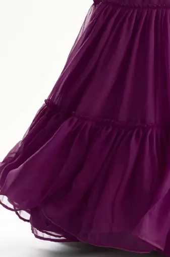 Purple Georgette Party Wear Indian Lehenga Dress With Sequins Choli