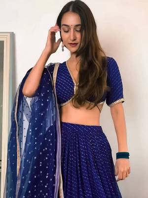 wonderful blue leheriya printed georgette indian designer sangeet ceremony lehenga choli 2
