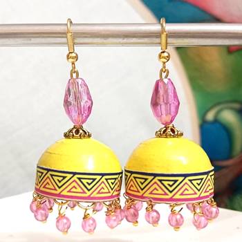 Quilled hanging  jhumkas 1 2