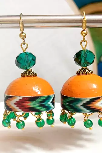 Quilled hanging  jhumkas 2