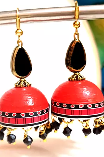 Quilled hanging  jhumkas 3