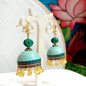 Quilled hanging  jhumkas 6 1