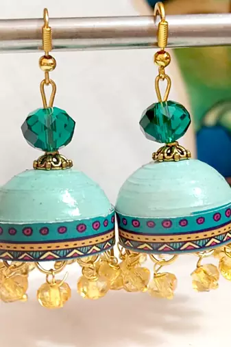 Quilled hanging  jhumkas 6