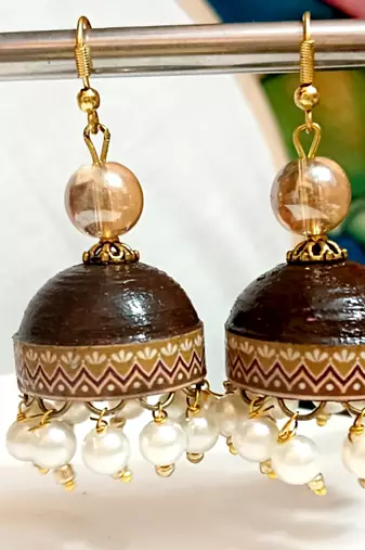 Quilled hanging  jhumkas 7