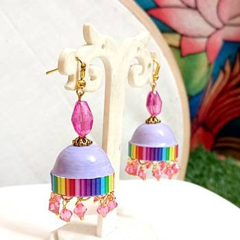 Quilled hanging  jhumkas 8 1